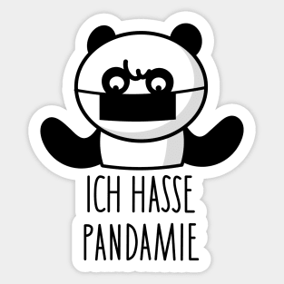 funny panda hates pandemic Sticker